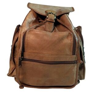 Boulder Ridge Brown Grain Cowhide Leather Backpack – Vintage Style READ